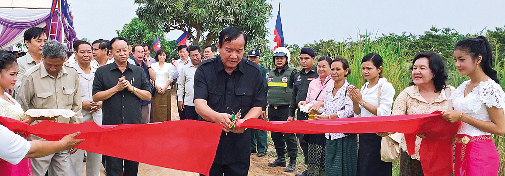 Official launching of a new constructed road, length 2000 meters, in Thkol Village, Treuy Sla Commune, Saang District, Kandal Province on July 9th, 2015