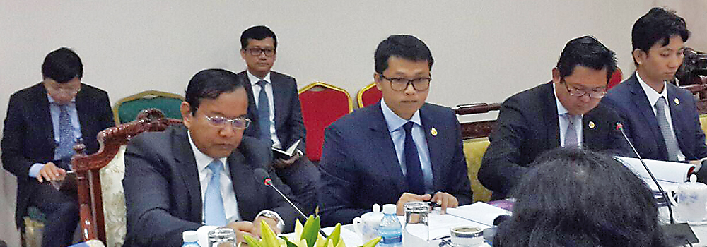 H.E. Minister Prak Sokhonn led Delegates of the Ministry of Posts and Telecommunications to Have Meeting on the Draft of Telecom Law with the 9th Committee of the National Assembly, National Assembly Building, November 12, 2015.