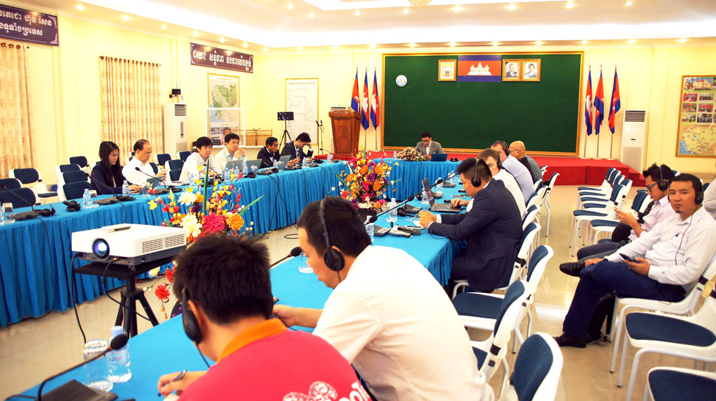 The Meeting on 700 MHz  Frequency Harmonization under the Presidency of H.E. Kan Channmeta, Secretary of State of the Ministry of Posts and Telecommunications, 4 September  2015.