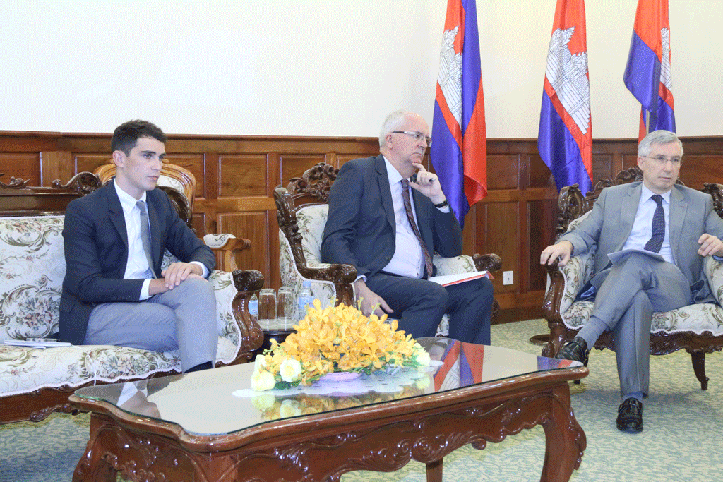 A Courtesy Call on H.E. Minister Tram IvTek by H.E. Jean-Claude Poimboeuf, Ambassador of French Republic to the Kingdom of Cambodia.