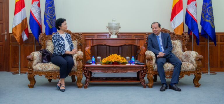 Minister Vandeth Chea Meets with H.E. Eva Nguyen Binh, France’s Ambassador to Cambodia