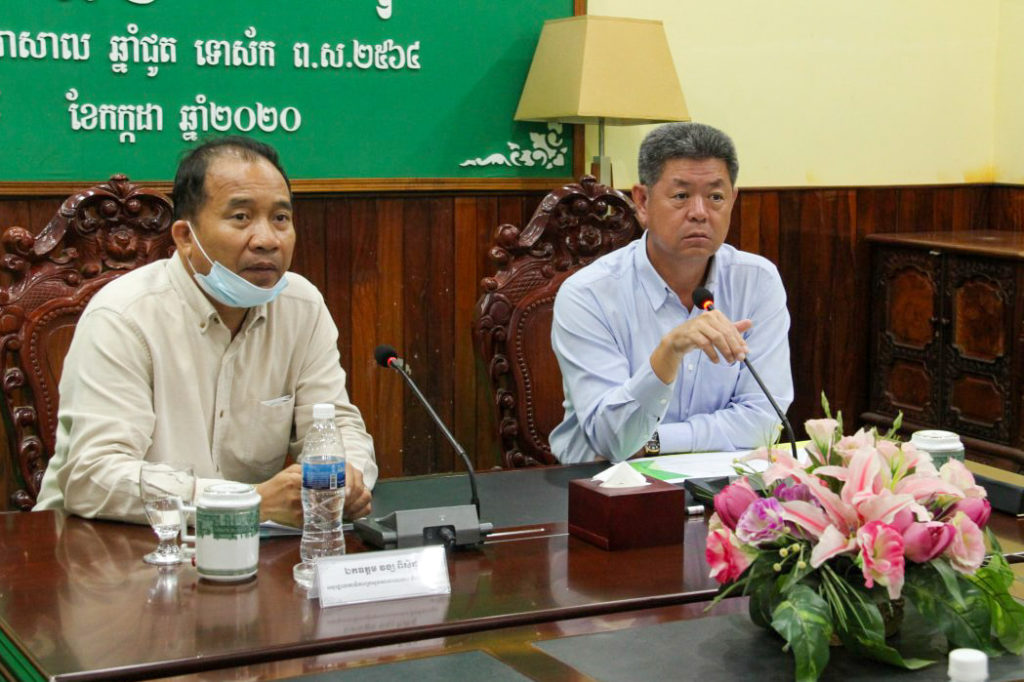 កិច្ចប្រជុំស្តីពី ការបោះបង្គោលកំណត់ព្រំទីលានចាក់សំរាម និងស្តាប់បទបង្ហាញស្តីពីអនុគម្រោងសាងសង់ទីលានចាក់សំរាមខេត្តព្រះសីហនុ