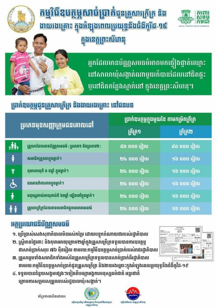 កម្មវិធីឧបត្ថម្ភសាច់ប្រាក់ជូនគ្រួសារក្រីក្រ និងងាយរងគ្រោះ នៅជនបទ