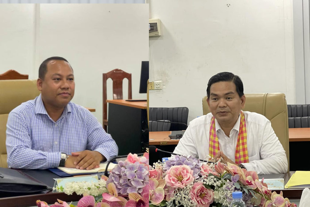 លោក ឡុង ឌីម៉ង់ អភិបាលរងខេត្តព្រះសីហនុ ប្រជុំពិភាក្សាការងារជាមួយឯកឧត្តមបណ្ឌិត គិន ភា ប្រធានវិទ្យាស្ថានទំនាក់ទំនងអន្តរជាតិនៃកម្ពុជា