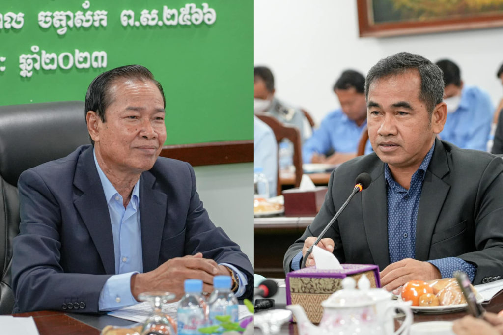 ឯកឧត្តម វង្ស ផាណាត និងលោក ឯម ភាព អភិបាលរងខេត្ត តំណាងដ៏ខ្ពង់ខ្ពស់ឯកឧត្តម គួច ចំរើន អភិបាល នៃគណៈអភិបាលខេត្តព្រះសីហនុ ដឹកនាំកិច្ចប្រជុំសាមញ្ញរបស់ក្រុមប្រឹក្សាខេត្តព្រះសីហនុ អាណត្តិទី៣ លើកទី៤៤