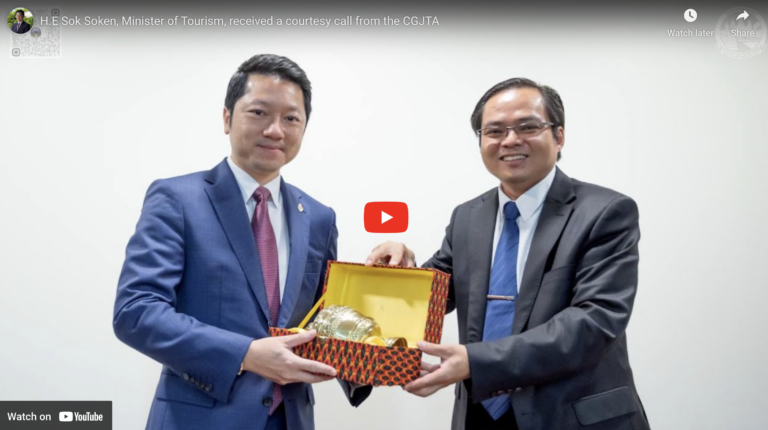 H.E Sok Soken, Minister of Tourism, received a courtesy call from the CGJTA